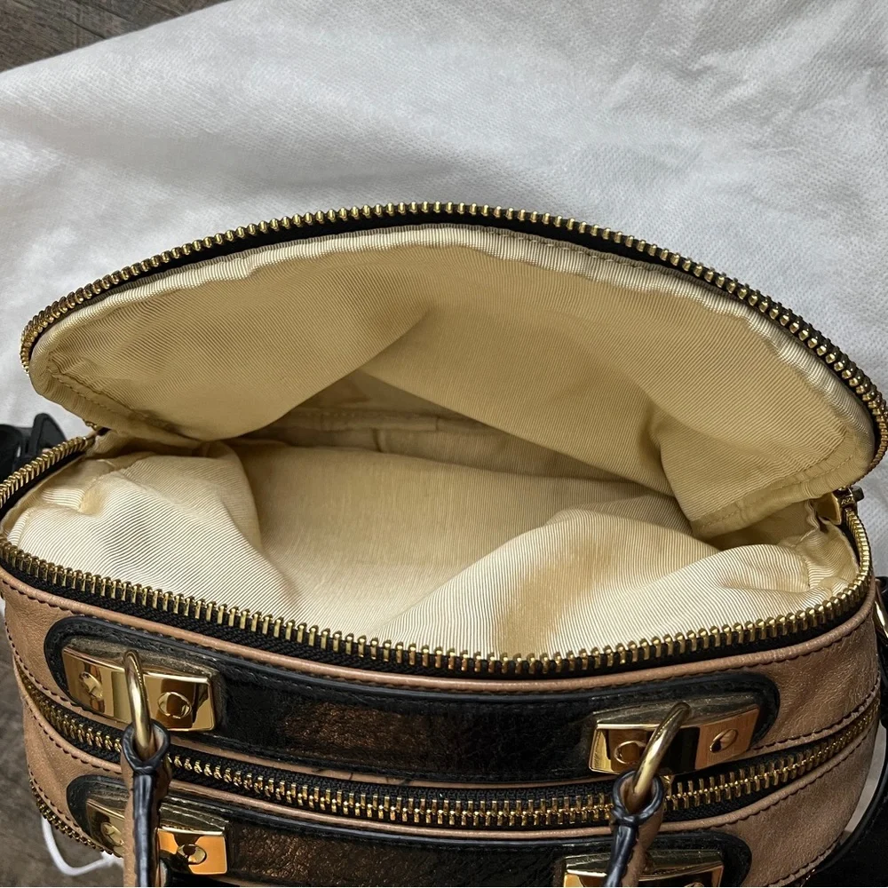 Badgley Mischka | EUC Black & Tan Satchel Bag (Dust bag included) - Picture 7 of 10